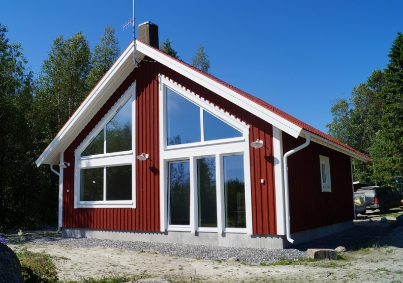 Sörböle/ timber frame house (prefabrication of the frame construction and assembly)
